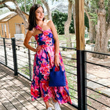 Water Color One Shoulder Maxi