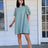 Puff Sleeve Mini Dress