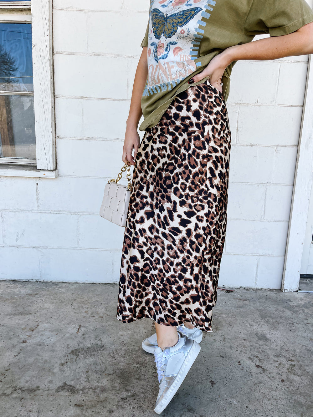 Midi Leopard Skirt