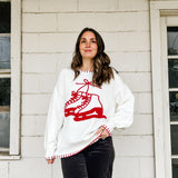 Stitched Skate Shoes Sweater