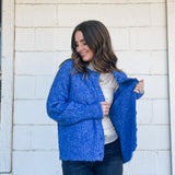 Knitted Cobalt Cardigan