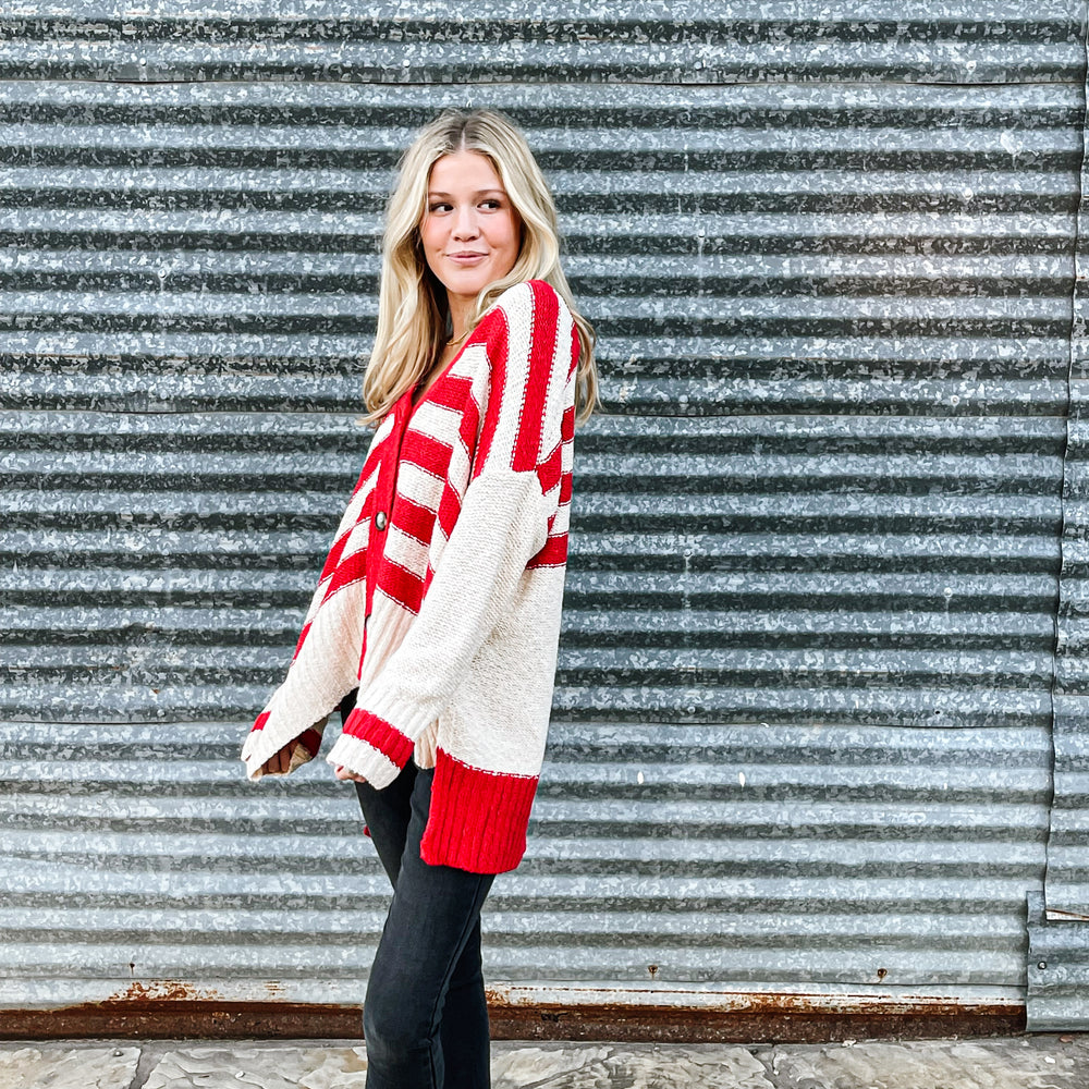 
                      
                        Striped Cardigan
                      
                    