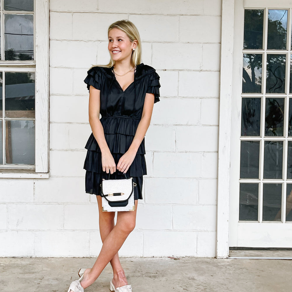 
                      
                        Short Sleeve Ruffle Dress
                      
                    