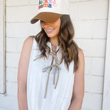 Bow Pleated Mini Dress