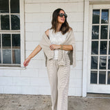 Striped Fleece Lounge Top