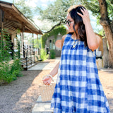 Mini Gingham Sleeveless Dress