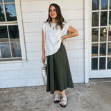 Olive Tube Cotton Dress