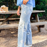 Floral Cropped Denim