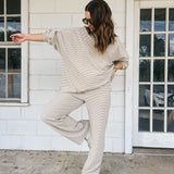 Striped Fleece Lounge Top