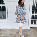 Floral Collard Mini Dress