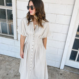 Fitted Button Down Shirt Dress