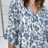 Floral Collard Mini Dress