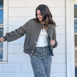 Quilted Bomber Jacket