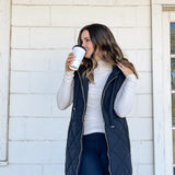 Quilted Long Vest