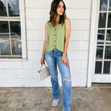 High Rise Slim Wide Leg