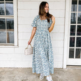 Oatmilk Floral Midi Dress