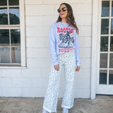 Floral Print Denim