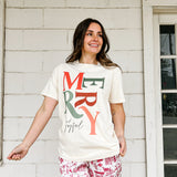 Merry + Joyful Christmas Tee