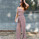 Bandeau Top & Wide Pants Set