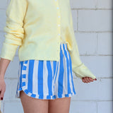 Coastal Striped Ruffle Short