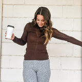 Chocolate Mock Knit