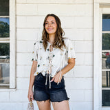 Black High Rise Raw Hem Shorts