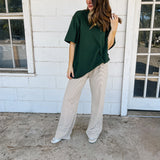 Solid Oversized Tee - Hunter Green