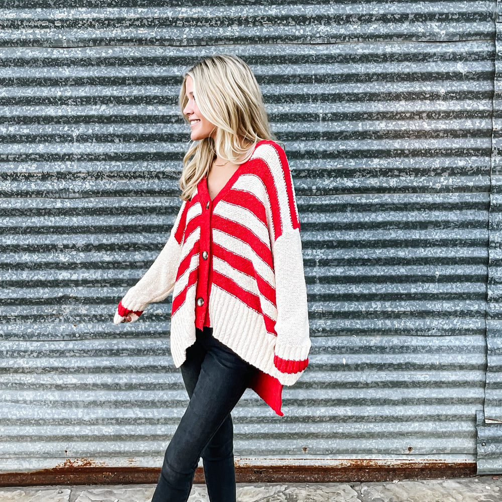 
                      
                        Striped Cardigan
                      
                    