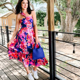 Water Color One Shoulder Maxi