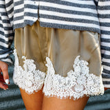 Satin Lace Short