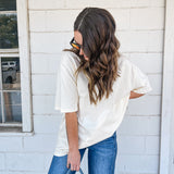 Solid Oversized Tee - Cream