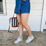 Wrap Denim Skort