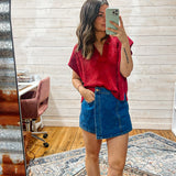 Wrap Denim Skort