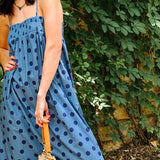 Dusty Blue Dot Dress