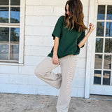 Solid Oversized Tee - Hunter Green
