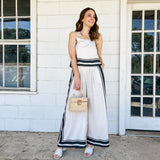 Border Stripe Linen Set
