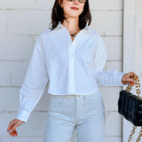 Cropped Buttondown Blouse
