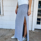 Heather Gray Maxi Skirt