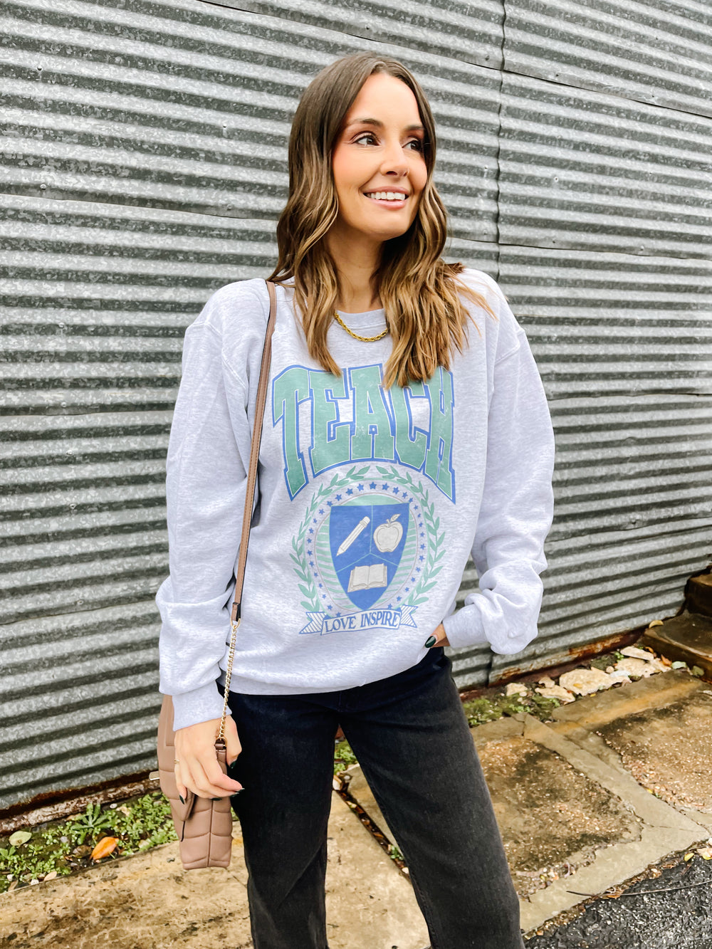 Teacher Crest Sweatshirt