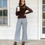 Knit Sweater Wide Leg Pant