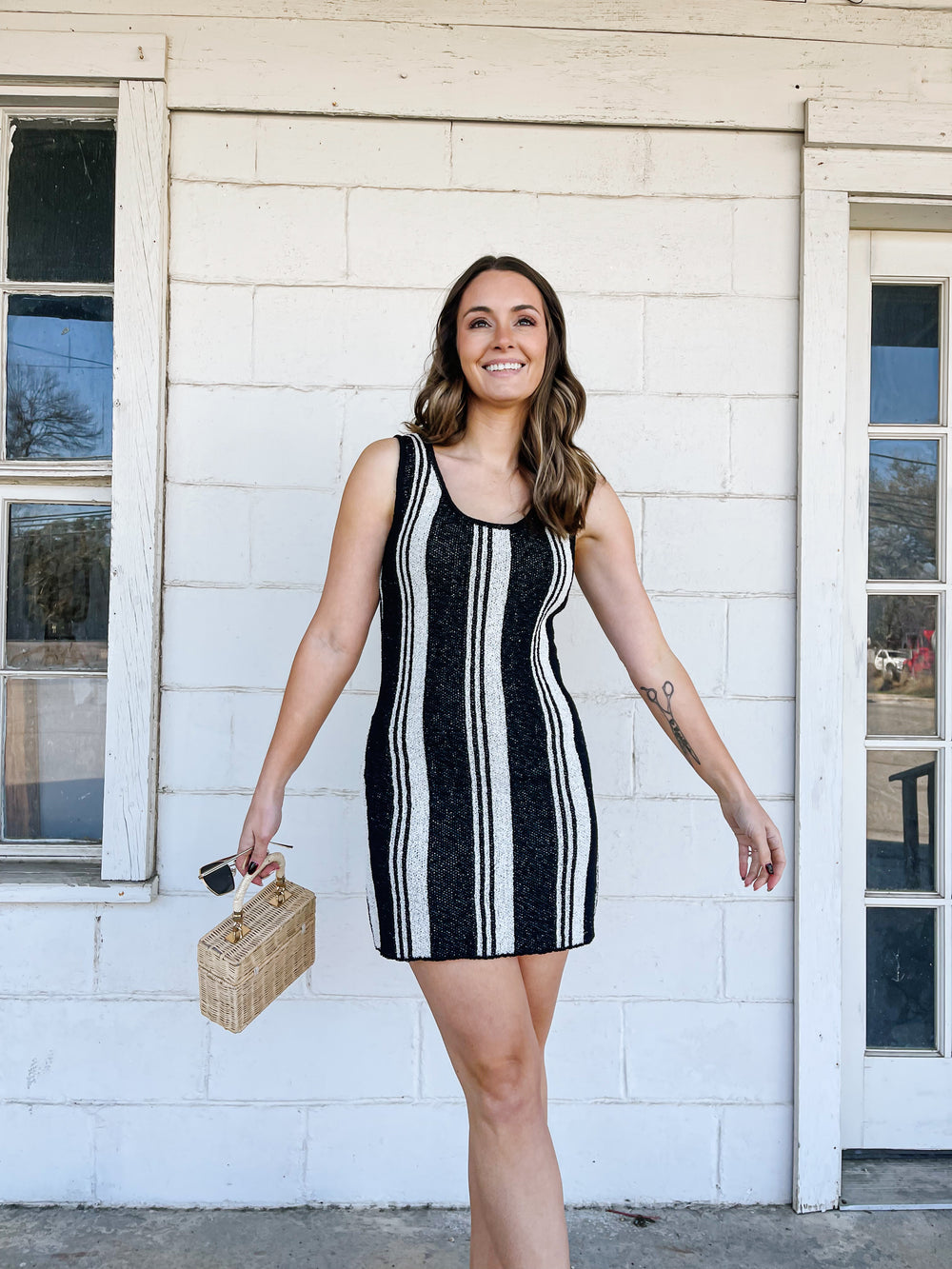 Knit Striped Dress