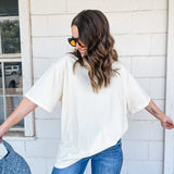 Solid Oversized Tee - Cream