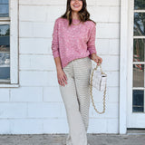Dot Knit Blush Sweater