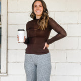 Chocolate Mock Knit