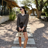 Chocolate Polka Dot Short Set