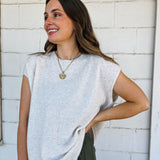 Oatmeal Brushed Knit Sweater