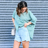 Oversized Emerald Button Down