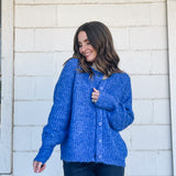 Knitted Cobalt Cardigan