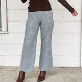 Knit Sweater Wide Leg Pant