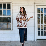 Cow Print Pullover